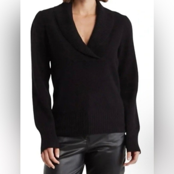 DESIGN History PURE 100% Cashmere Sweater Shawl Collar, Size XL, Black, … - Picture 1 of 5